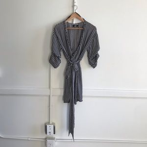 Missguided Black and White Picnic Mini Dress.